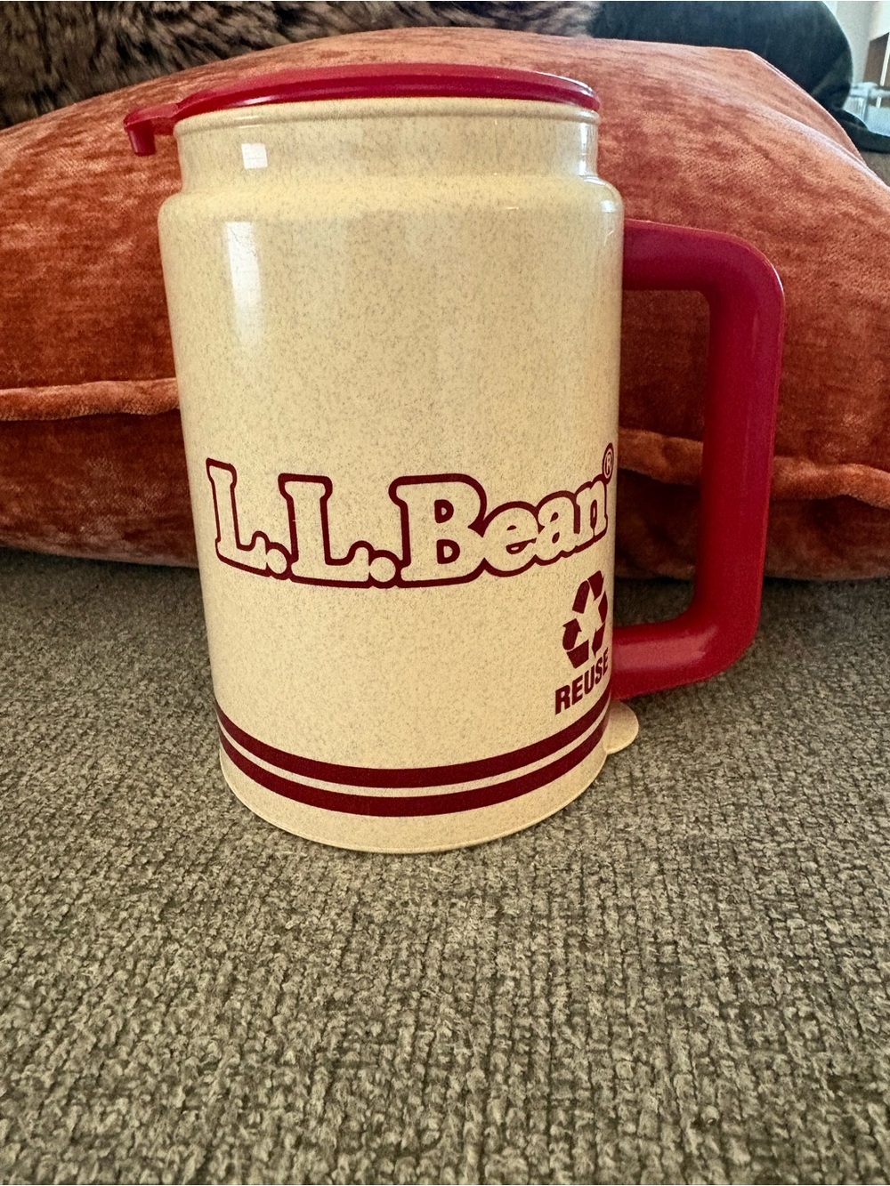 Vintage L.L. Bean Cream Travel Mug